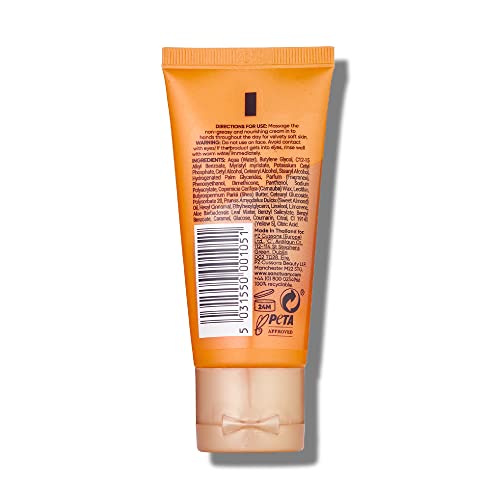 Sanctuary Spa Hand Cream Shea Butter, Vegan and Cruelty Free, 30ml, Orange