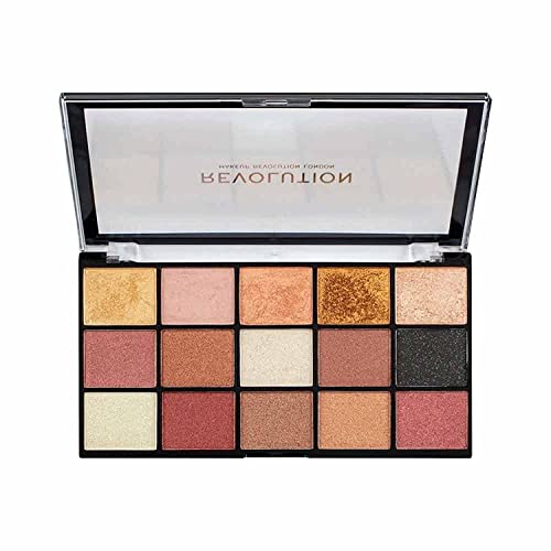 Makeup Revolution, Reloaded, Eyeshadow Palette, Highly Pigmented, Iconic 3.0, 15 Shades, Matte and Shimmer Finishes, 16.5g