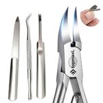 Toenail Clippers for Seniors Thick Toenails Nail Clipper Set for Men Nail Clippers for Ingrown Toenail Corrector Nail Clippers for Acrylic Nails