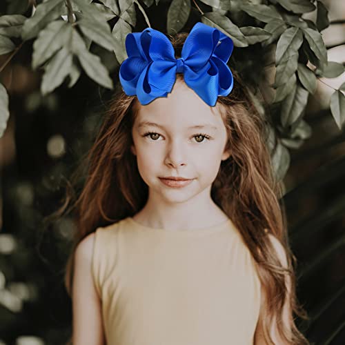 MUFEKUM School Girls Blue Hair Accessories, Blue Bow Hair Clips Blue Bow Headband Blue Hair Bands Hair Accesories for Girls Christmas Birthday Gi