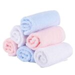 6 Pack Cotton Face Cloth, 8x8 Inch Facial Cleaning Cloth Washcloth Face Removing Towel Makeup Remover Wipes Muslin Cloths for Beauty Routine