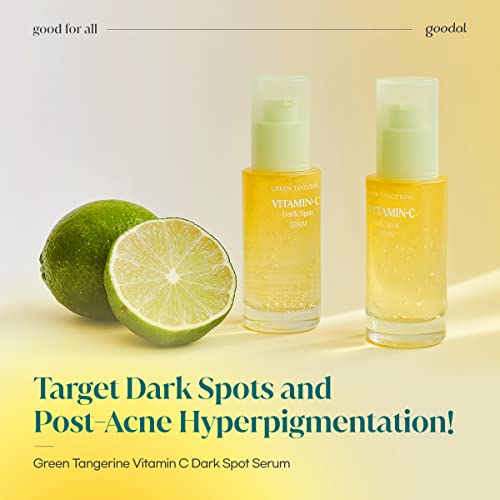 Goodal Green Tangerine Vitamin C Dark Spot Serum for Sensitive Skin | 70% Tangerine Extract, 4% Niacinamide, Arbutin & Tiger Grass to Fade Dark S
