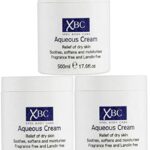 3 x 500ml XBC Aqueous Cream Emollient Large Tub Relief for Dry Skin