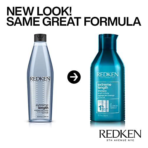 REDKEN Extreme Length, Shampoo and Conditioner Set, Biotin, for Longer, Stronger Hair, 300 ml