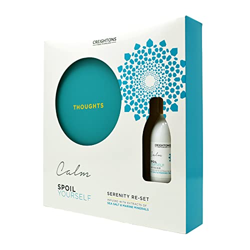 Spoil Yourself Serenity Re-Set Gift (Bath Elixer & Journal) - Infused with Extracts of Sea Salt & Marine Minerals. Cruelty Free. Vegan Friendly.