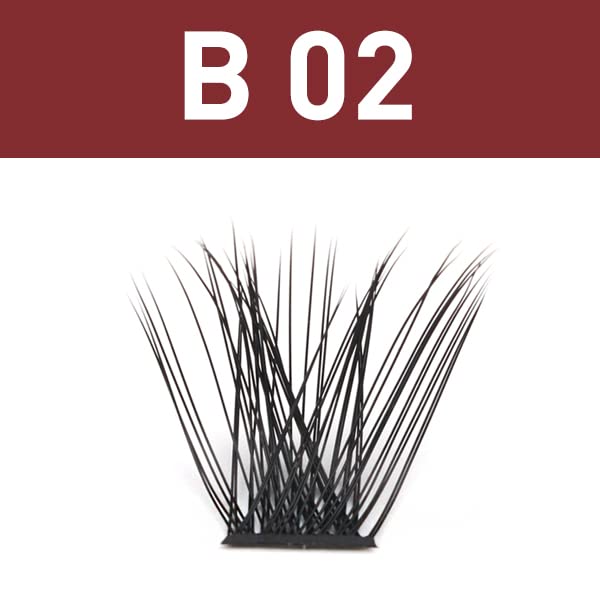 Lash Cluster B02 72 Clusters B&Q Lash Clusters C D Curl Individual Cluster Lashes Mega Volume Eyelash Clusters DIY Lash Extensions Soft Fluffy Cl