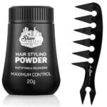 The Shave Factory Hair Styling Powder - Mattifying and Volumizing Powder, with comb types suitable for all areas of use, hair comb and powder wax