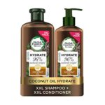 Herbal Essences Coconut Oil Vegan Shampoo and Conditioner Set, for Dry Hair, Hydrating Coconut Shampoo And Conditioner, 1145 ml,package may vary