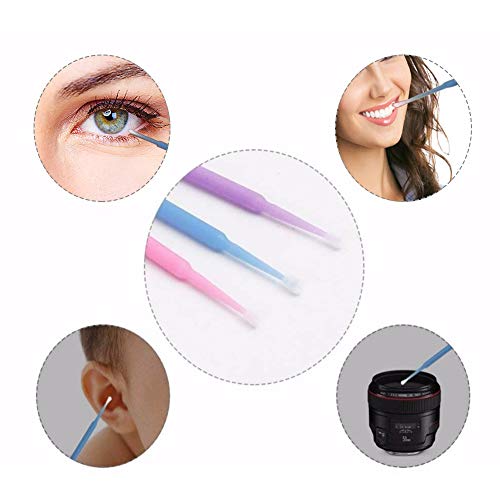 Botanique 200pcs Micro Applicator Brushes, Disposable Eye Extension Brushes, Micro Make Up Mascara Brushes, Oral and Dental, Colour Purple