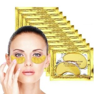 24K Under Eye Treatment Masks, Natural Gel Eye Masks, Under Eye Gel Patches for Dark Circles, Anti Wrinkle, Puffy Eyes, Skincare, Hydrating, Soot