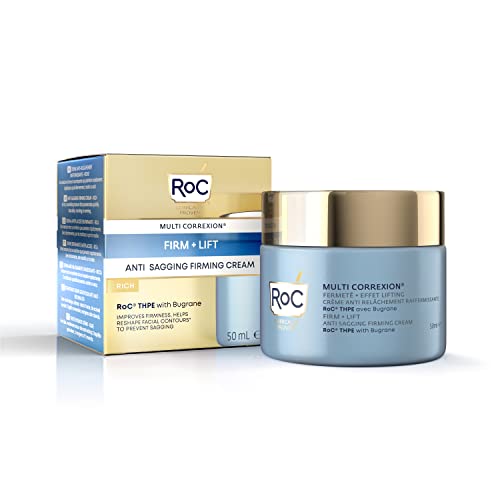 RoC - Multi Correxion Anti-Sagging Firm + Lift Face Cream - 3-in-1 - Hyaluronic Acid - Anti Aging - Under Eye Cream for Puffiness and Dark Circle