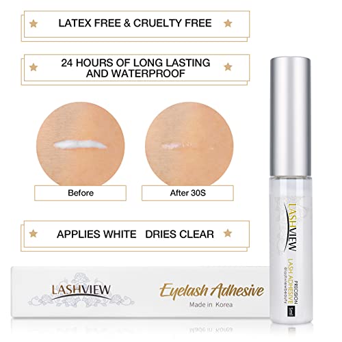 LASHVIEW DIY Eyelash Extension, Individual Lashes Kit,Cluster Lashes,Individual Lashes with Glue and Tweezers