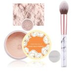 Loose Face Powder, Oil Control Matte Ultra Flawless Finish,Loose Face Setting Powder Makeup,Minimizes Pores and Fine Lines,Silky & Lightweight Fi