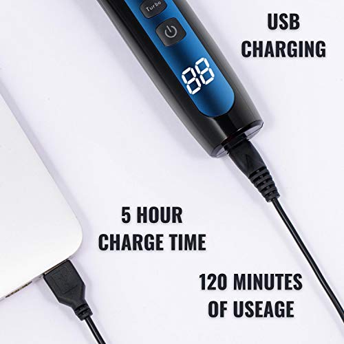 BarberBoss Professional Hair Clippers for Men Kids Family, Waterproof Hair Trimmer Cordless Rechargeable Led Display Three Speed Adjustment Elect