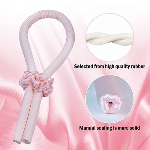 Heatless Curling Rod Headband for Rollers - High Resilience Rubber Heatless Curlers Headband Soft Silk No Heats Curling With Hair Rollers Lazy DI