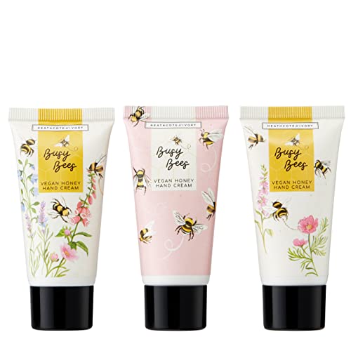 Heathcote & Ivory Flower Of Focus Hand Creams Trio Gift Set | Enriched With Shea Butter | Cruelty Free & Vegan Friendly | Travel Friendly Sizes |