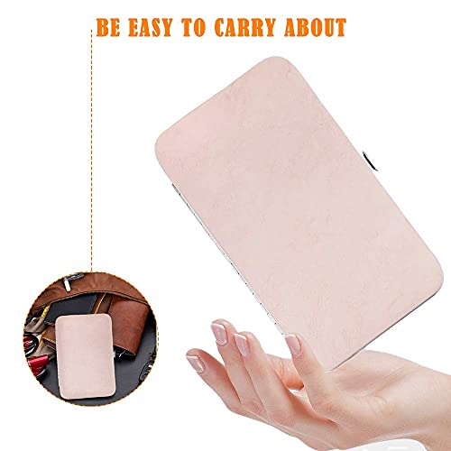 Cyleibe 18pcs Manicure and Pedicure Set, Nail Grooming Kit, Stainless Steel Nail Clipper Set for Ladies Women Girls Travel/Office/Home (Rose Gold