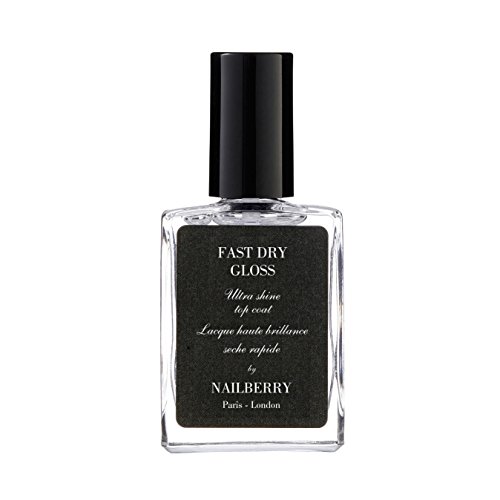 Nailberry Fast Dry Gloss Top Coat 15 ml | For an Ultra-Glossy, Hard & Chip Resistant Finish in a Fraction of Time | Protects Against Fading or Di