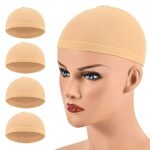 Stocking Wig Cap Ultra Thin - 4 Pieces, Breathable, Sweat Absorber & Stretchable Wig Caps for Women, One Size Fits All (Light Brown)