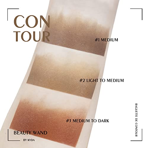 KYDA Contour Beauty Wand, Liquid Face Concealer Contouring Cushion Applicator, High Coverage Natural Matte Finish, Long Lasting Natural&Super Sil