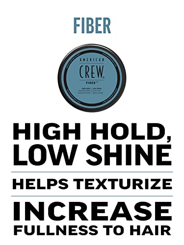 American Crew Fiber High Hold with Low Shine, Gifts For Men, For Thickening & Texture (85g) Matte Finish, Hair Styling Wax for Men