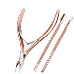Cuticle Nippers and Cuticle Pusher, Cuticle Cutter Remover with Cuticle Scissors for Dead Skin - Durable Manicure Tools and Cuticle Clippers- Sta