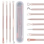 Blackhead Remover Tool, 4Pcs Comedone Extractor Tool Acne Removal Kit Pimple Popper Tool Kit Acne Needles Double Side Spot Squeezer Tool for Pimp