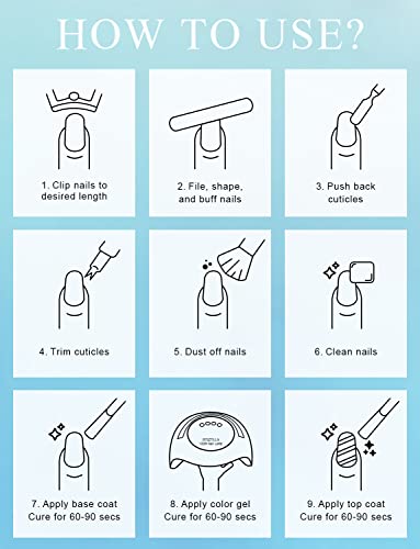 Btiztlla 21 Colors Gel Nail Polish Kit with 120W LED Light, Red Nude Glitter Gel Nail Polish Set, UV LED Nail Lamp, No Wipe Base Top Coat, Manicu