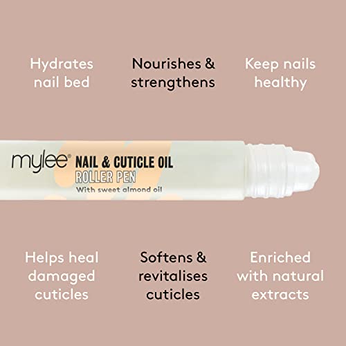 Mylee Nail & Cuticle Oil Rollerball Pen 10ml – Deeply Hydrating & Moisturising, Nourish & Condition, Non-Greasy Formula, Leaves No Sticky Residue