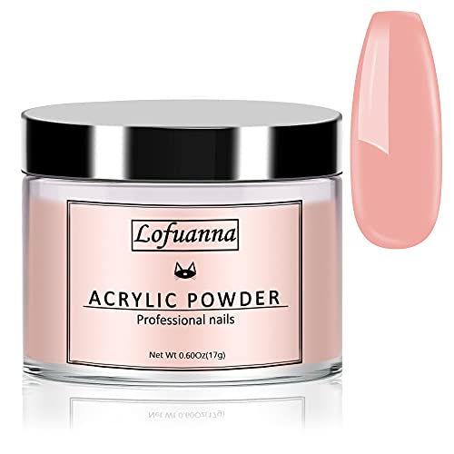 Lofuanna 17g Professional Clear Acrylic Powder Salon Quality Acrylic Nail Powder for Nails Extension Nail Art System for Home/Salon