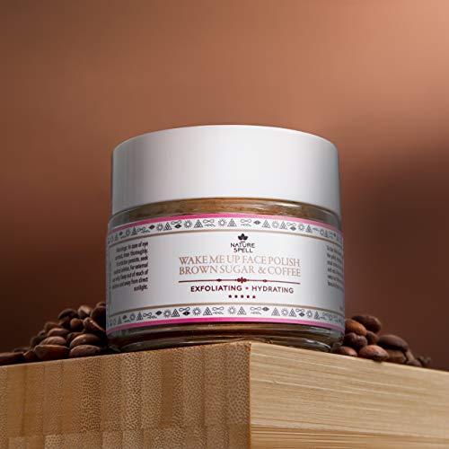 Nature Spell Brown Sugar & Coffee Face Scrub Exfoliator 100 ml – Natural Coffee Scrub Exfoliates Dead Skin Cells, Reduces Inflammation, Softer &