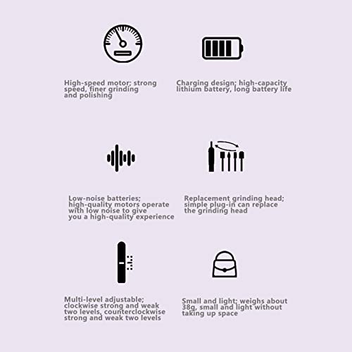 Nail Filer Electric, Toenail Sander for Thick Nails, Cordless 4 Speeds Professional Nail Removing Acrylic Nail Tools for Edge Shaping Polishing G