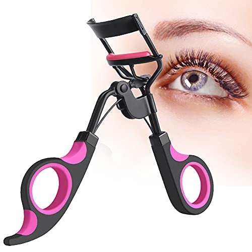 Eyelash Curler Black Handle Lash Curler Handle Tools With 5 Replacement Silicone Refill Pads for Makeup Cosmetic