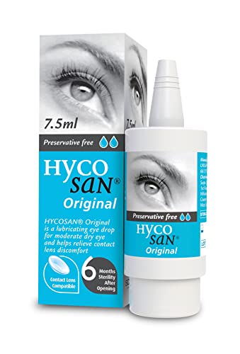 Hycosan Original - Preservative Free Eyedrops - Sodium Hyaluronate 0.1% - Eye Drops for Mild to Moderate Dry Eye Symptoms and Contact Lens Irrita