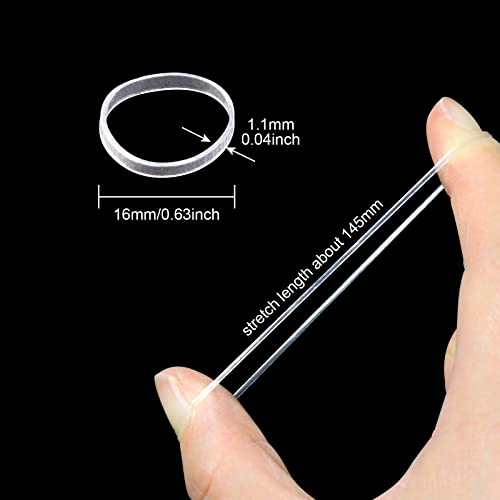 Sularpek Hair Bands, 1000Pcs Clear Elastic Hair Bands, Mini Hair Rubber Bands, Clear Small Hair Bands, Soft Hair Elastics Ties Bands for Kids Hai