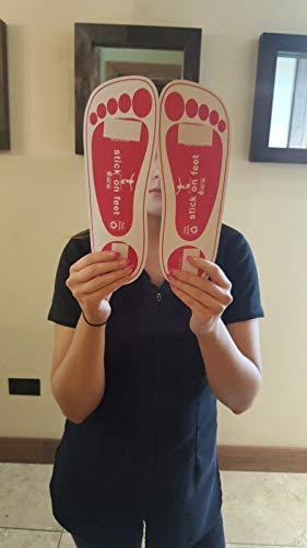 Economy Pack of 60 Pairs (120 Feet) of Disposable Sticky Feet for Airbrush Sunless Tanning