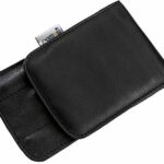 REMOS Manicure Case empty made of genuine leather with space for 4 tools - black