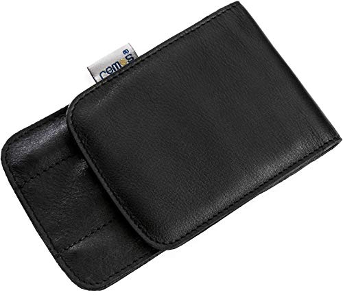 REMOS Manicure Case empty made of genuine leather with space for 4 tools - black