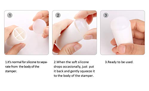 AIMEILI Nail Art Stamping Templates Manicure Tool Kit 5Pcs Nail Stamping Plates, 2 Stamper, 2 Scraper, 1 Latex Peel Off Tape