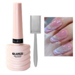 Gel Nail Polish, Gel Nail Kit With Magnet Glitter Gel Polish, Pearl Shell Reflective Sparkle Shiny Clear Pastel Cat Eye UV Gel Nail Polish Set Us