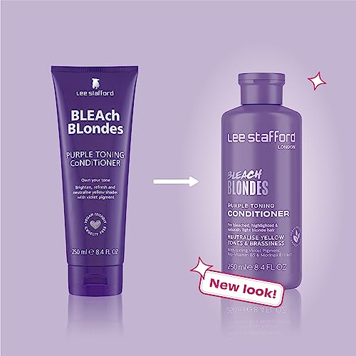 Lee Stafford Bleach Blondes Toning Conditioner A Weekly Toning Purple Conditioner for Blonde Hair 250 ml (Pack of 1)