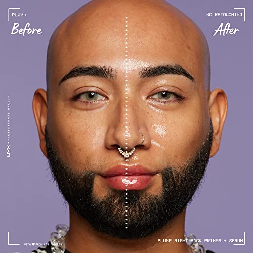 NYX Professional Makeup Plump Right Back Primer & Serum, With Electrolytes, Vegan Formula, 30ml