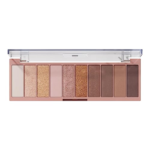 e.l.f. Perfect 10 Eyeshadow Palette, Ten Ultra-pigmented Nude, Matte Shades, Blendable Formula, Vegan & Cruelty-free, Nude Mood (Packaging May Va
