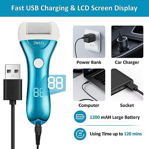 Electric Foot Callus Remover, Rechargeable Electronic Foot File Pedicure Kits, Electric Callus Remover for Feet, Foot Scrubber Dead Skin Remover,
