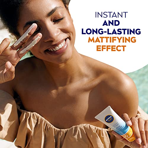 NIVEA UV Face Shine Control SPF50, Face Sun Cream, UV Face Cream, Moisturising Cream for Daily Use, Sunscreen for Immediate UVA/UVB Protection, 5