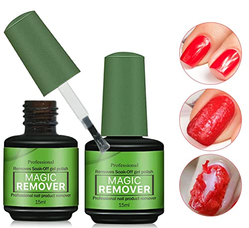 Gel Polish Remover, 2 Pack Gel Nail Polish Remover - Remove Gel Nail Polish - Quick & Easy Gel Polish Remover - Easily & Quickly, Don't Hurt Your