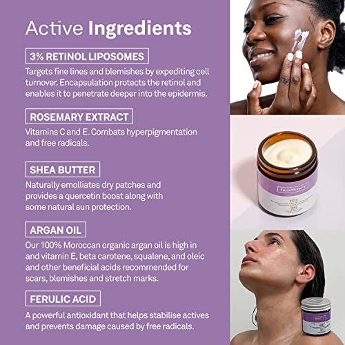 facetheory Regena-C Moisturiser M4 Pro - Retinol Cream, Anti Wrinkle Face Cream, Hyaluronic Acid, Vitamin E, Vegan and Cruelty-Free, Made in the