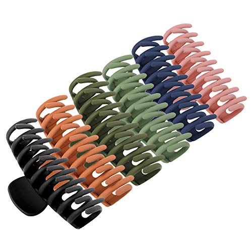 FANTESI 6 PCS Hair Claw Clips Big Claw Clips, Non slip Hair Clip Strong Hold Jaw Clips for Women and Girls Straight, Curly & Wavy Hair (3.6 Inch)