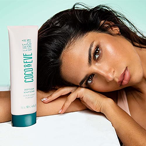 Coco & Eve Like A Virgin Deep Clean Scalp Scrub. Pre Shampoo Scalp Treatment for Dry, Dandruff Prone Skin. Helps Hair Growth. (150ml)