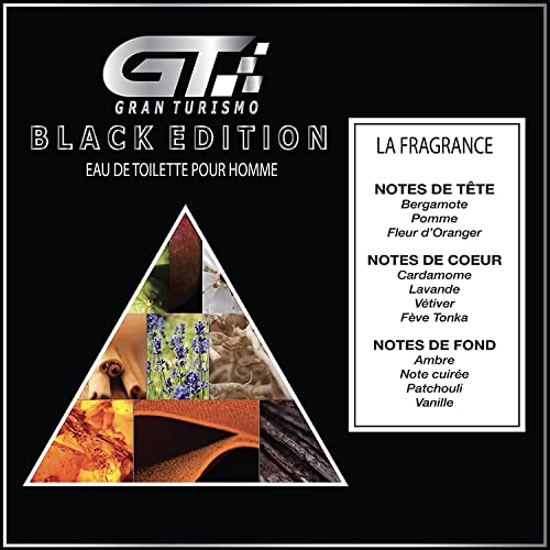 Gran Turismo Gt Black Edition Perfume | Eau de Toilette for Men 100 ml | Male Fragrance by Paul Vess